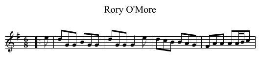 Rory O'More - staff notation