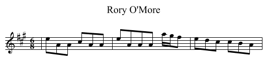 Rory O'More - staff notation