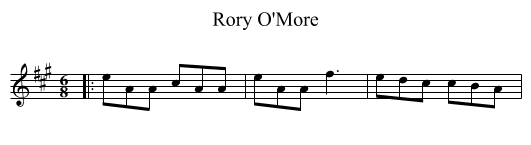 Rory O'More - staff notation