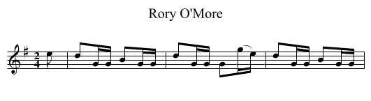 Rory O'More - staff notation