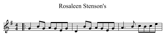 Rosaleen Stenson's - staff notation