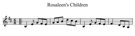 Rosaleen's Children - staff notation