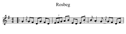 Rosbeg - staff notation