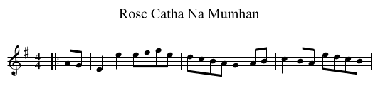 Rosc Catha Na Mumhan - staff notation