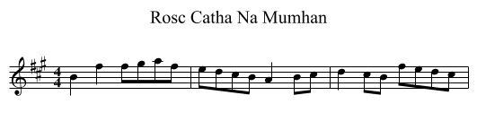 Rosc Catha Na Mumhan - staff notation