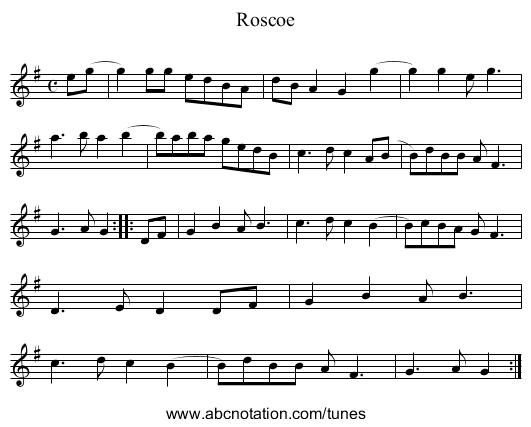 Roscoe - staff notation