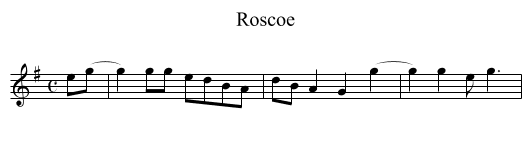 Roscoe - staff notation