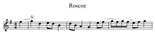 Roscoe - staff notation