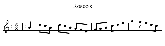 Rosco's - staff notation