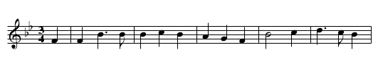 Rose and Crown - staff notation