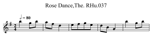 Rose Dance,The. RHu.037 - staff notation