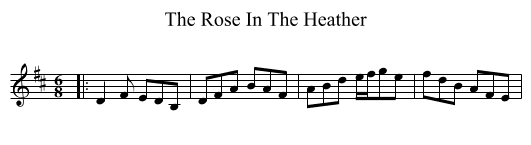Rose In The Heather, The  - staff notation