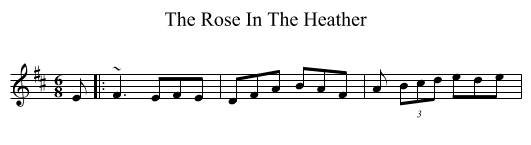 Rose In The Heather, The  - staff notation