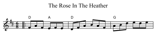 Rose In The Heather, The  - staff notation