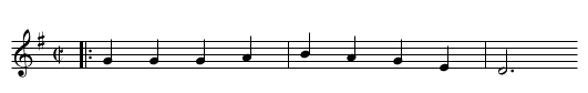 Rose Nell - staff notation
