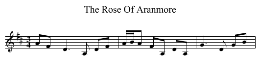Rose Of Aranmore, The  - staff notation