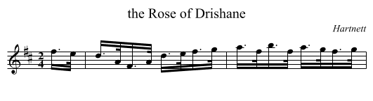 Rose of Drishane, the  - staff notation