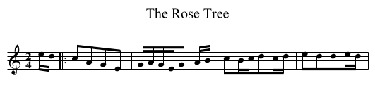Rose Tree, The  - staff notation