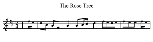 Rose Tree, The  - staff notation