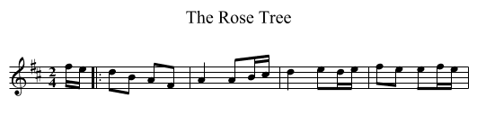 Rose Tree, The  - staff notation