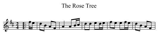 Rose Tree, The  - staff notation