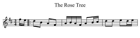 Rose Tree, The  - staff notation