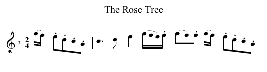 Rose Tree, The - staff notation