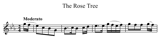 Rose Tree, The - staff notation