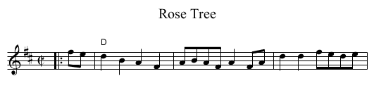 Rose Tree - staff notation