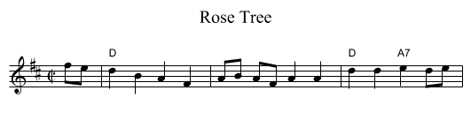 Rose Tree - staff notation