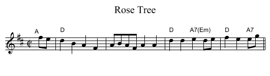 Rose Tree - staff notation