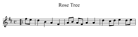 Rose Tree - staff notation