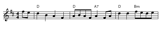 Rose Tree - staff notation
