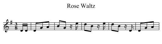Rose Waltz - staff notation