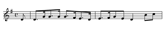 Rose Without Rue - staff notation