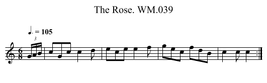 Rose. WM.039, The - staff notation