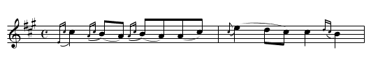 Rose-acre, Farewell - staff notation