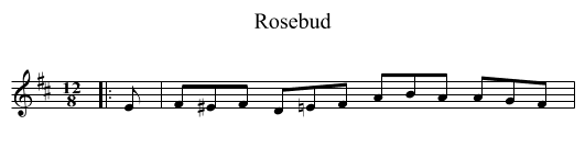 Rosebud - staff notation