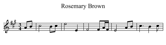 Rosemary Brown - staff notation