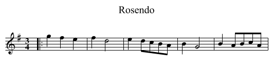 Rosendo - staff notation
