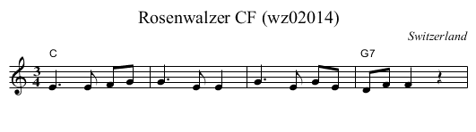 Rosenwalzer CF (wz02014) - staff notation