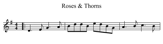 Roses & Thorns - staff notation