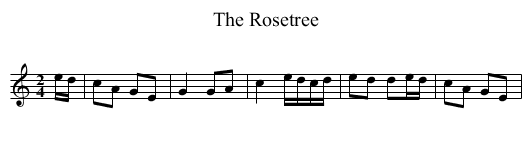 Rosetree, The - staff notation