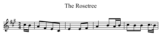 Rosetree, The - staff notation