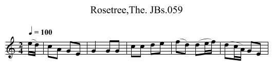 Rosetree,The. JBs.059 - staff notation