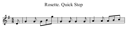 Rosette. Quick Step - staff notation