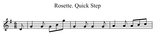 Rosette. Quick Step - staff notation
