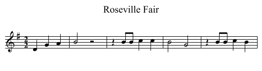 Roseville Fair - staff notation