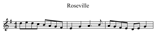 Roseville - staff notation