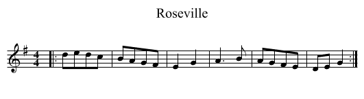 Roseville - staff notation